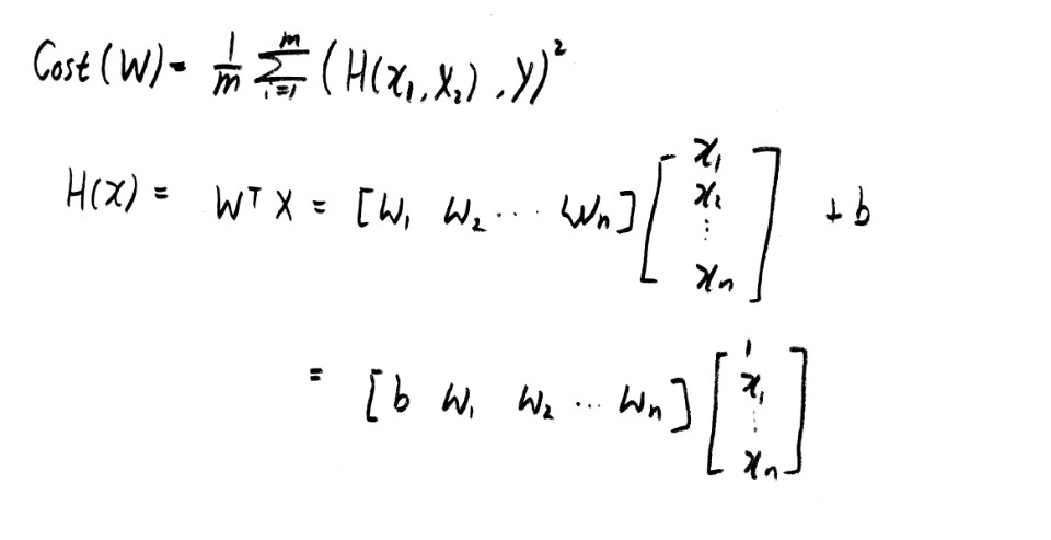 multi variable matrix regression